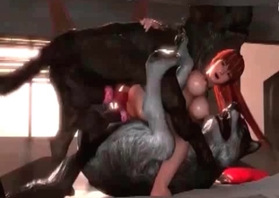 Animal sex cartoon with double penetration scenes