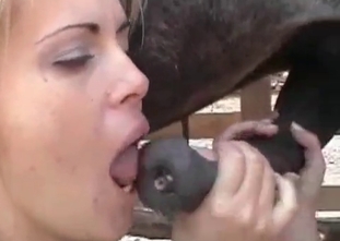 Juicy woman is being covered with a load of jizz